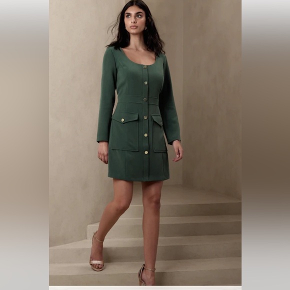 Banana Republic BUTTON-DOWN MINI DRESS - Picture 1 of 5